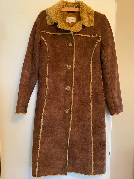 Fairweather Jackets & Blazers - Women's Brown Faux Shearling Long Coat